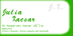 julia kacsar business card